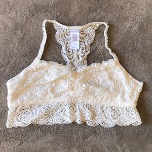 Cream Lace Bralette
